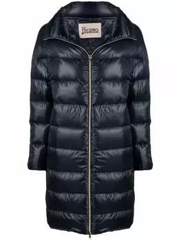 Herno пуховик длины миди, синий