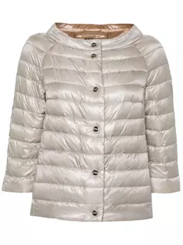 Herno пуховик на кнопках, серый