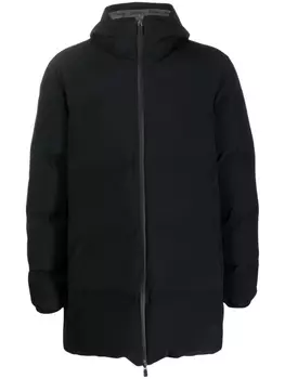 Herno пуховик на молнии с капюшоном, синий