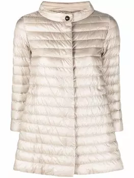 Herno пуховик на пуговицах, нейтральный цвет