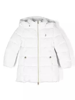 Herno пуховик с капюшоном, белый