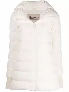 Herno пуховик с капюшоном, белый