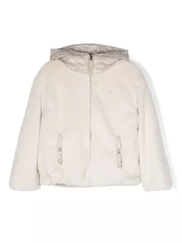 Herno пуховик с капюшоном, нейтральный цвет