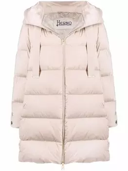 Herno пуховик с капюшоном, нейтральный цвет