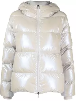 Herno пуховик с капюшоном, серый