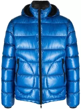 Herno пуховик с капюшоном, синий
