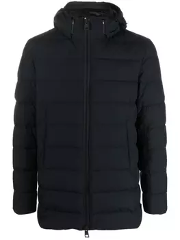 Herno пуховик с капюшоном, синий
