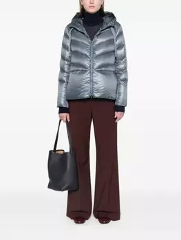 Herno пуховик с капюшоном, синий