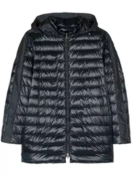 Herno пуховик с капюшоном, синий