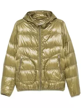 Herno пуховик с капюшоном, зеленый