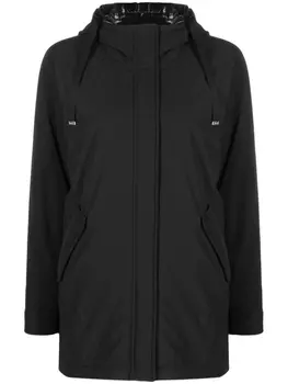 Herno пуховик с карманами и капюшоном, черный