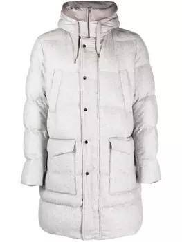 Herno пуховик с контрастной отделкой, серый