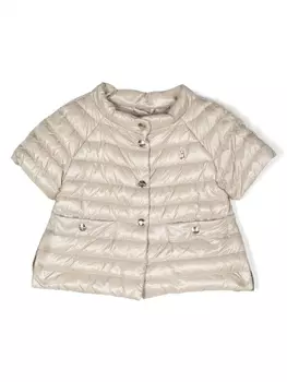 Herno пуховик с короткими рукавами, нейтральный цвет