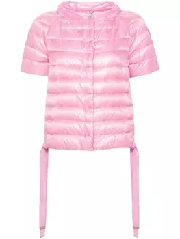 Herno пуховик с короткими рукавами, розовый