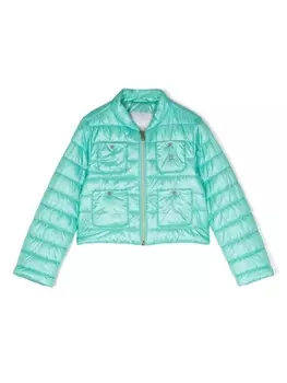 Herno пуховик с логотипом, зеленый