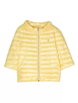 Herno пуховик с логотипом, желтый