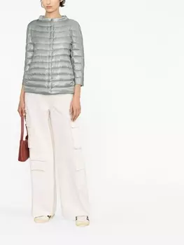 Herno пуховик с укороченными рукавами, серый