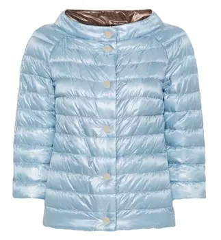 Herno пуховик с воротником-хомутом, коричневый