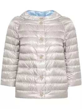 Herno пуховик с воротником-хомутом, нейтральный цвет