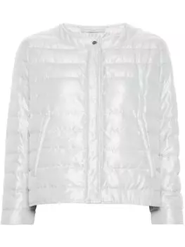 Herno пуховик с воротником-стойкой, серый