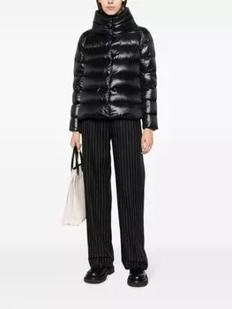 Herno пуховик с воротником-воронкой, черный