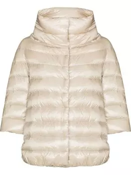 Herno пуховик с высоким воротником, нейтральный цвет