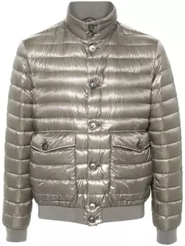 Herno пуховик с высоким воротником, серый