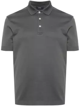 Herno рубашка поло на пуговицах, серый