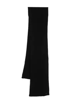 Herno шерстяной шарф в рубчик, черный