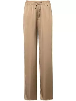 Herno широкие брюки с завышенной талией, коричневый