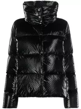 Herno snakeskin-effect padded jacket, черный