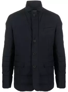 Herno стеганая куртка на пуговицах, синий