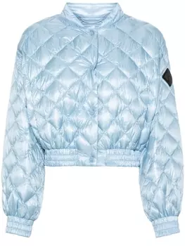 Herno стеганая куртка с нашивкой-логотипом, синий