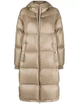 Herno стеганое пальто с капюшоном, коричневый