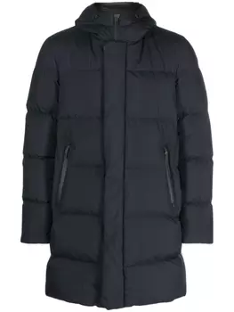 Herno стеганый пуховик с капюшоном, синий