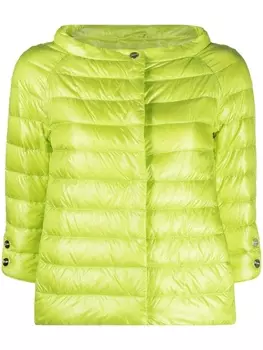 Herno стеганый жакет Aminta с рукавами три четверти, зеленый