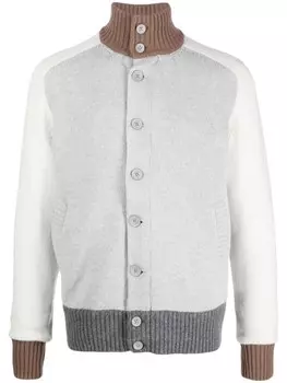 Herno свитер с воротником-воронкой, серый