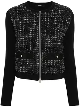 Herno твидовый пуховик, черный