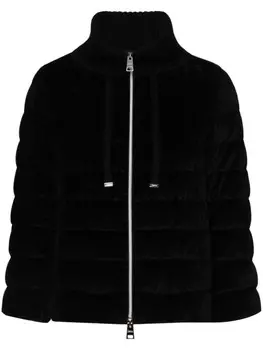 Herno вельветовый пуховик, черный