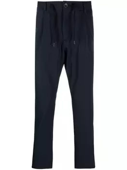 Herno зауженные брюки с логотипом, синий