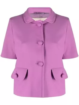 Herno жакет на пуговицах с короткими рукавами, розовый