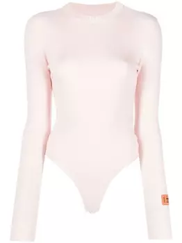 Heron Preston боди в рубчик с длинными рукавами, розовый