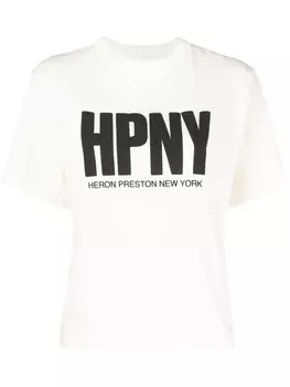 Heron Preston футболка с логотипом, белый