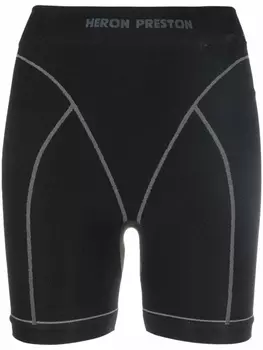 Heron Preston облегающие шорты с логотипом, черный