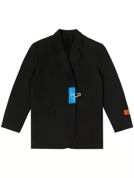 Heron Preston однобортный блейзер с карабином, черный