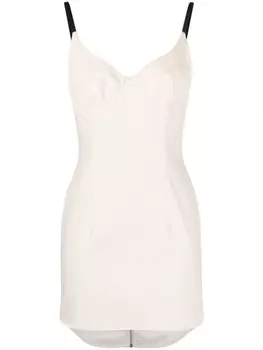 Heron Preston платье мини Canvas с корсетом, белый
