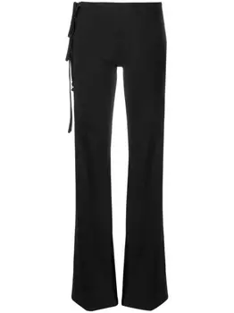 Heron Preston расклешенные брюки со шнуровкой, черный