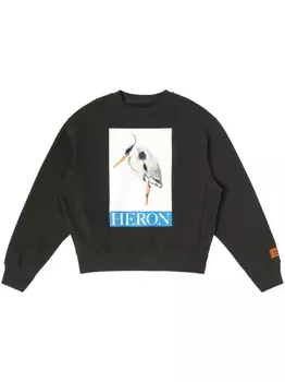 Heron Preston толстовка с круглым вырезом и принтом, черный