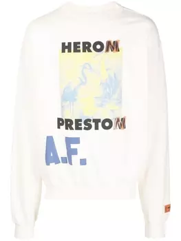 Heron Preston толстовка с логотипом, нейтральный цвет