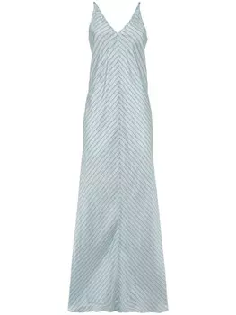 HERSKIND шелковое платье в полоску, синий